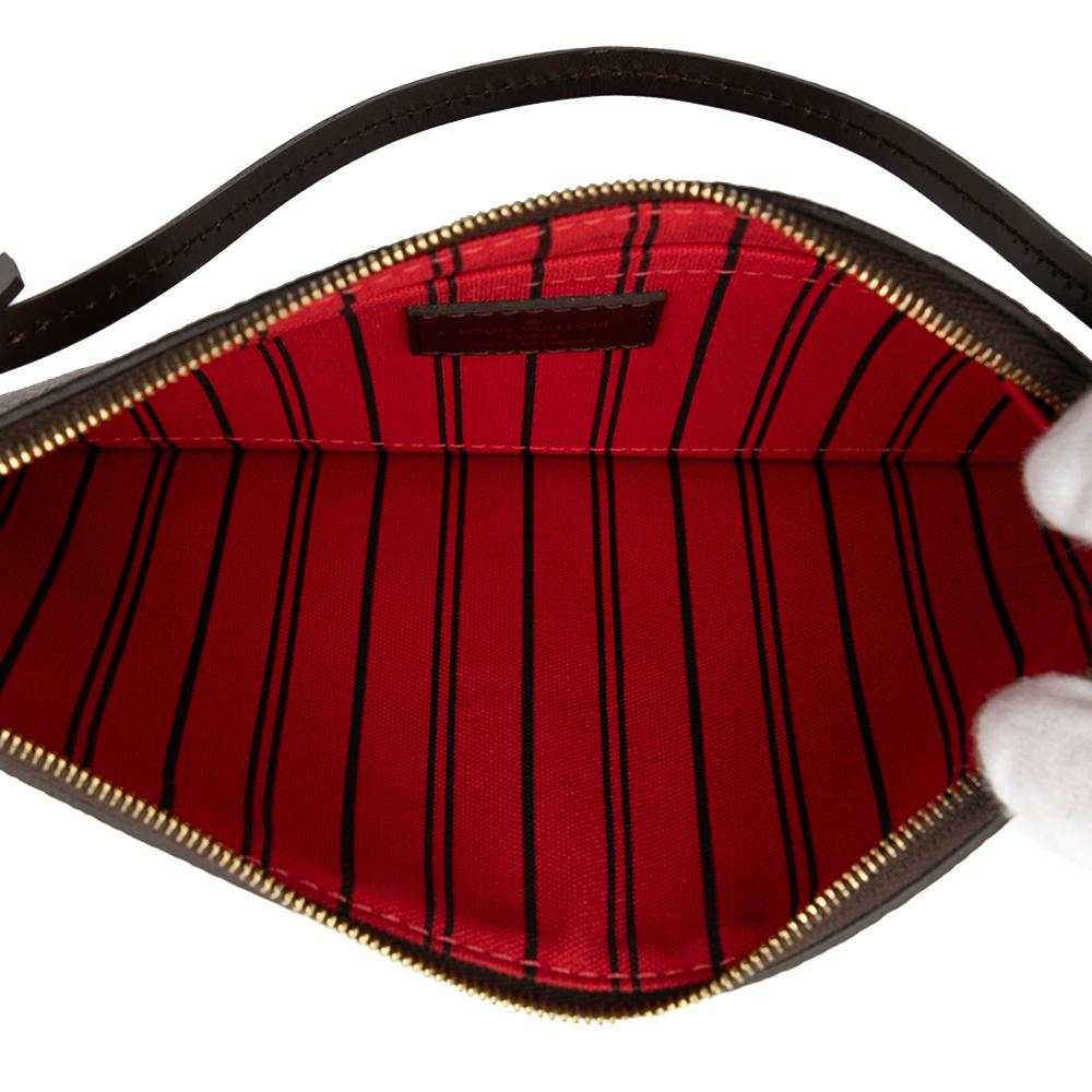 Louis Vuitton AB Louis Vuitton Brown Damier Canvas Fabric Damier Ebene Neverfull Pouch MM France