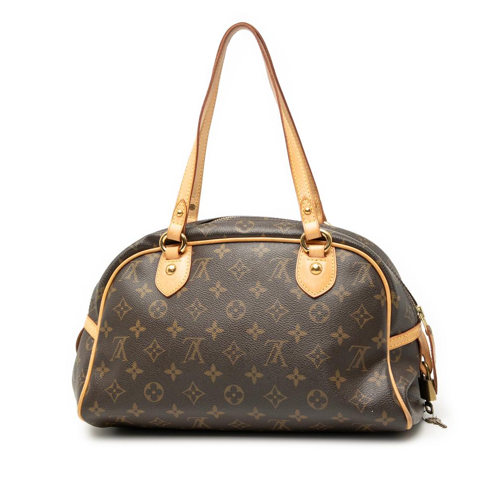 Louis Vuitton B Louis Vuitton Brown Monogram Canvas Fabric Monogram Montorgueil PM France