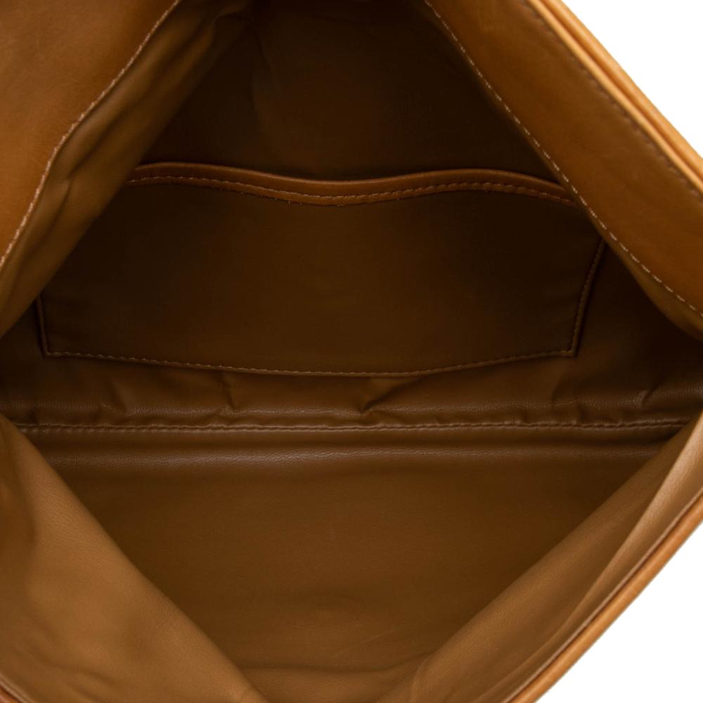 Celine B Celine Brown Light Beige Coated Canvas Fabric Macadam Clutch Italy