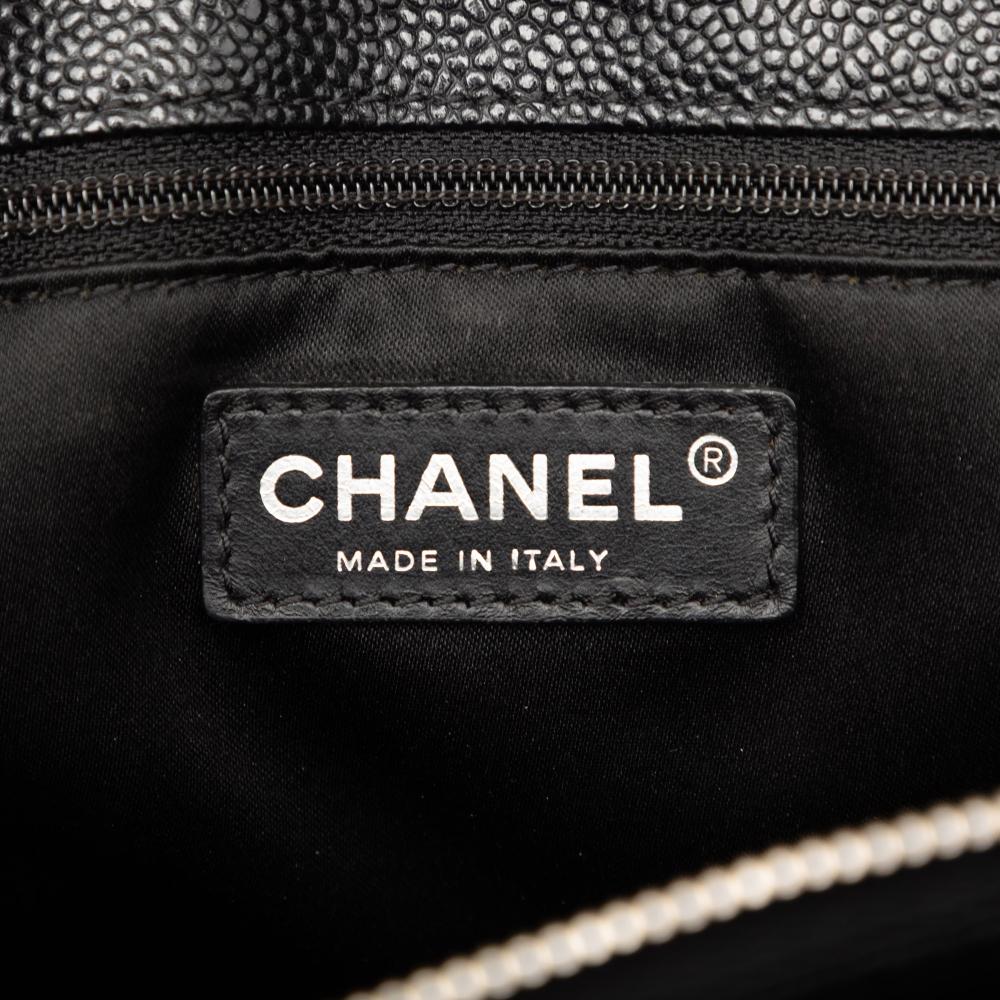 Chanel B Chanel Black Caviar Leather Leather Caviar Grand Shopping Tote Italy