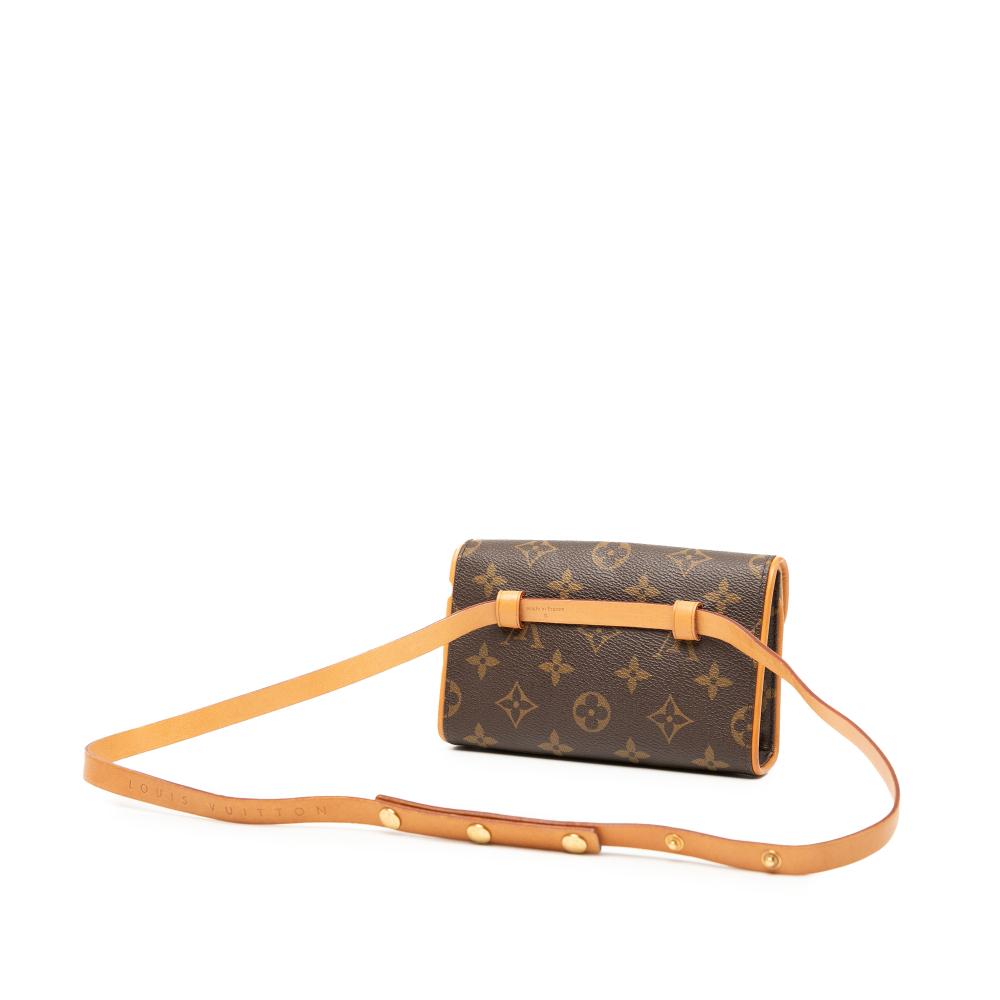 Louis Vuitton B Louis Vuitton Brown Monogram Canvas Fabric Monogram Pochette Florentine France