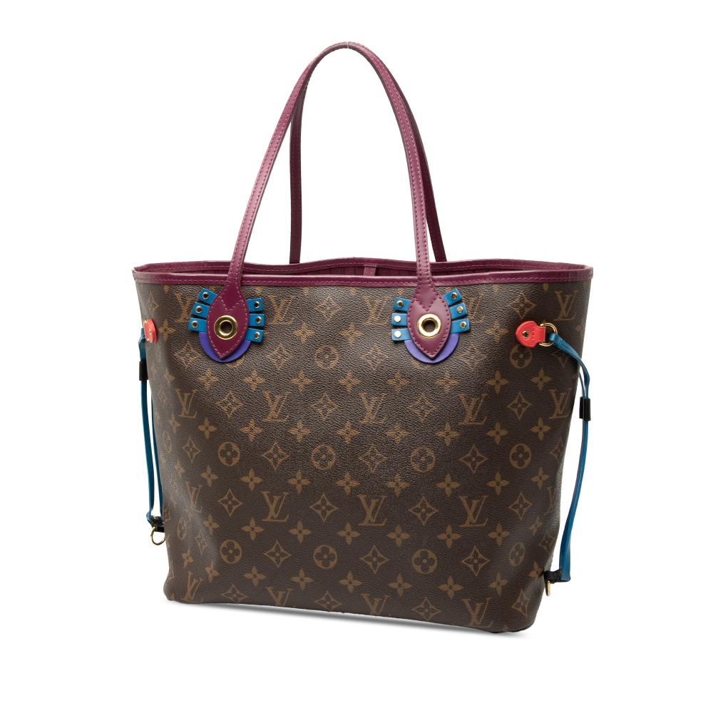 Louis Vuitton B Louis Vuitton Brown Monogram Canvas Fabric Monogram Totem Neo Neverfull MM Spain