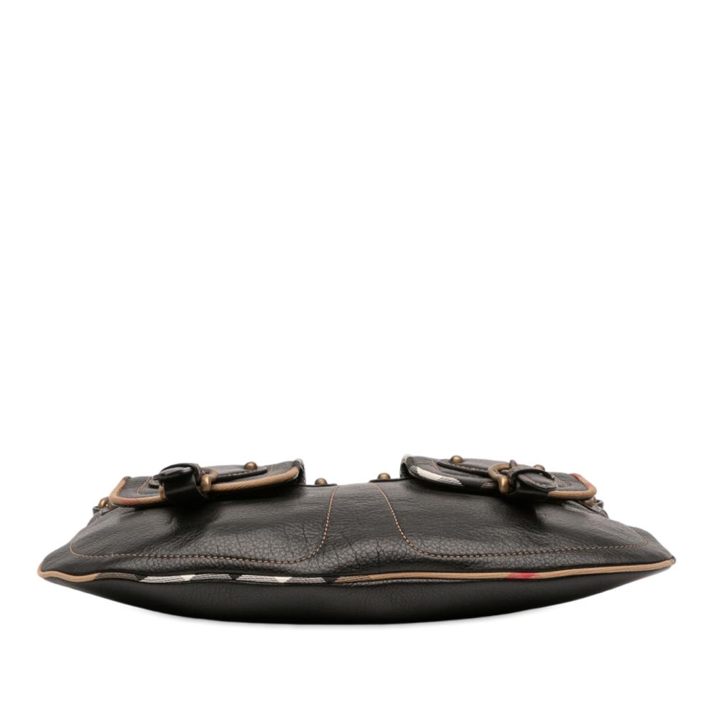 Burberry B Burberry Brown Dark Brown Calf Leather Pocket Shoulder Bag China