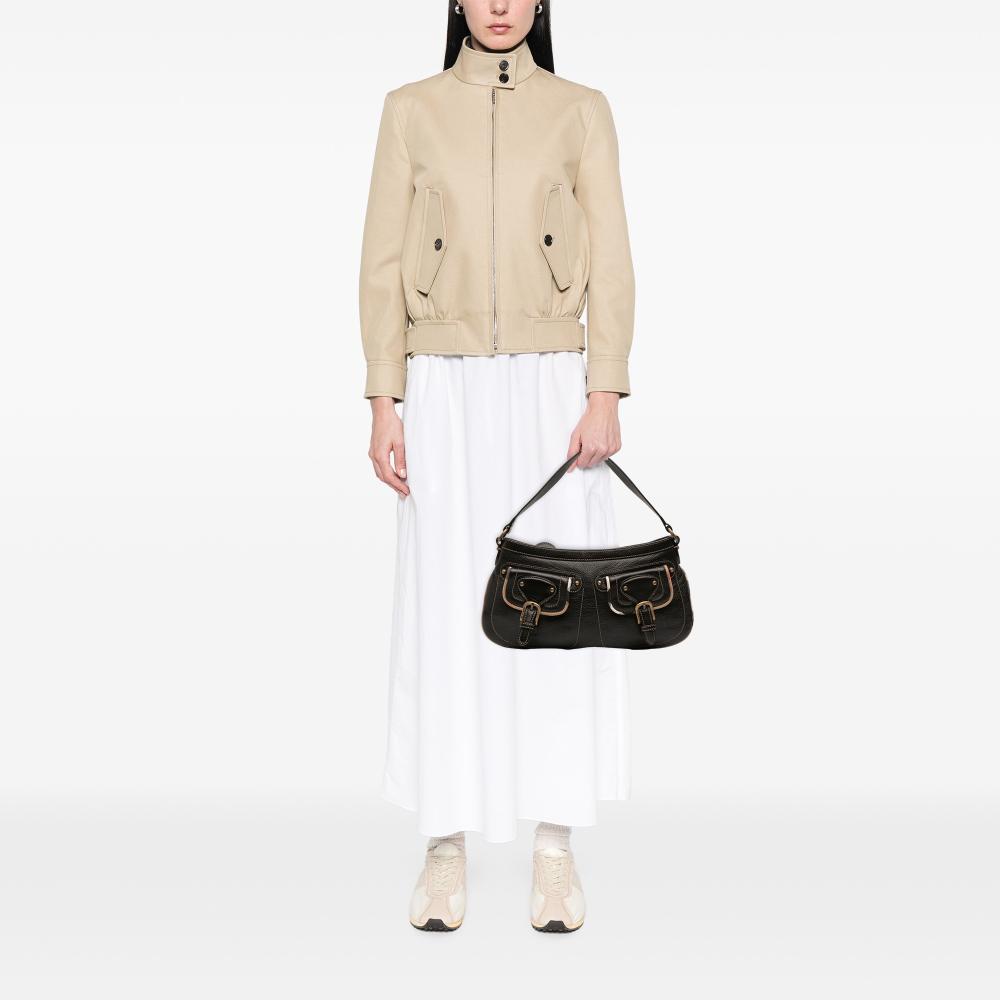 Burberry B Burberry Brown Dark Brown Calf Leather Pocket Shoulder Bag China