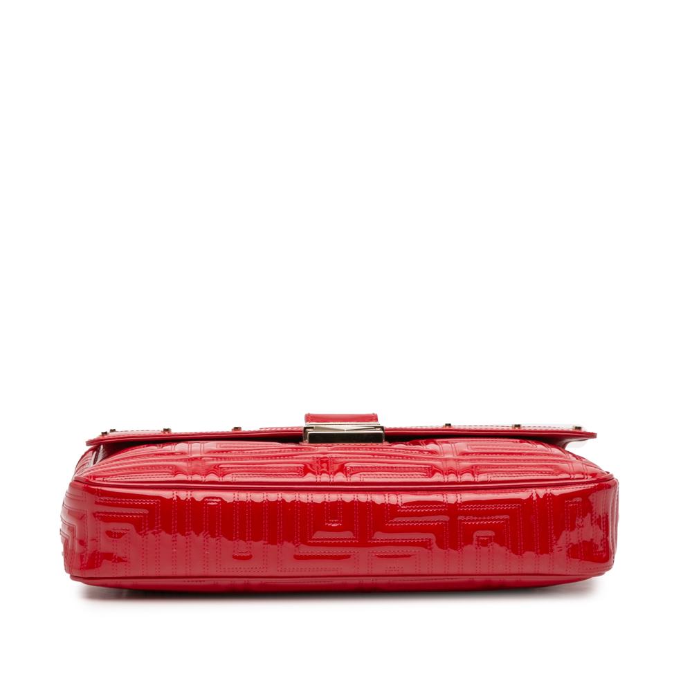 Versace B Versace Red Patent Leather Leather Patent Couture Shoulder Bag Italy