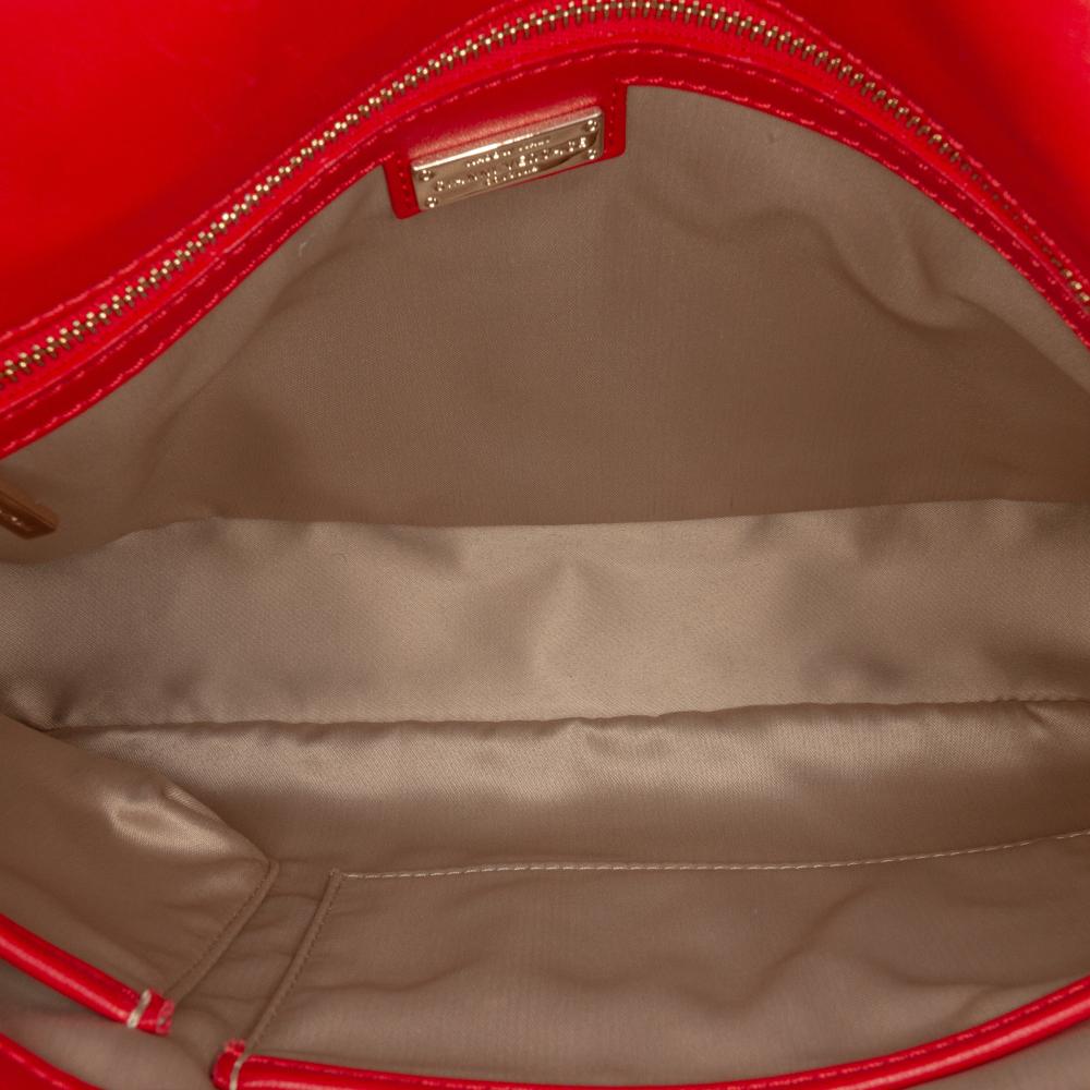 Versace B Versace Red Patent Leather Leather Patent Couture Shoulder Bag Italy