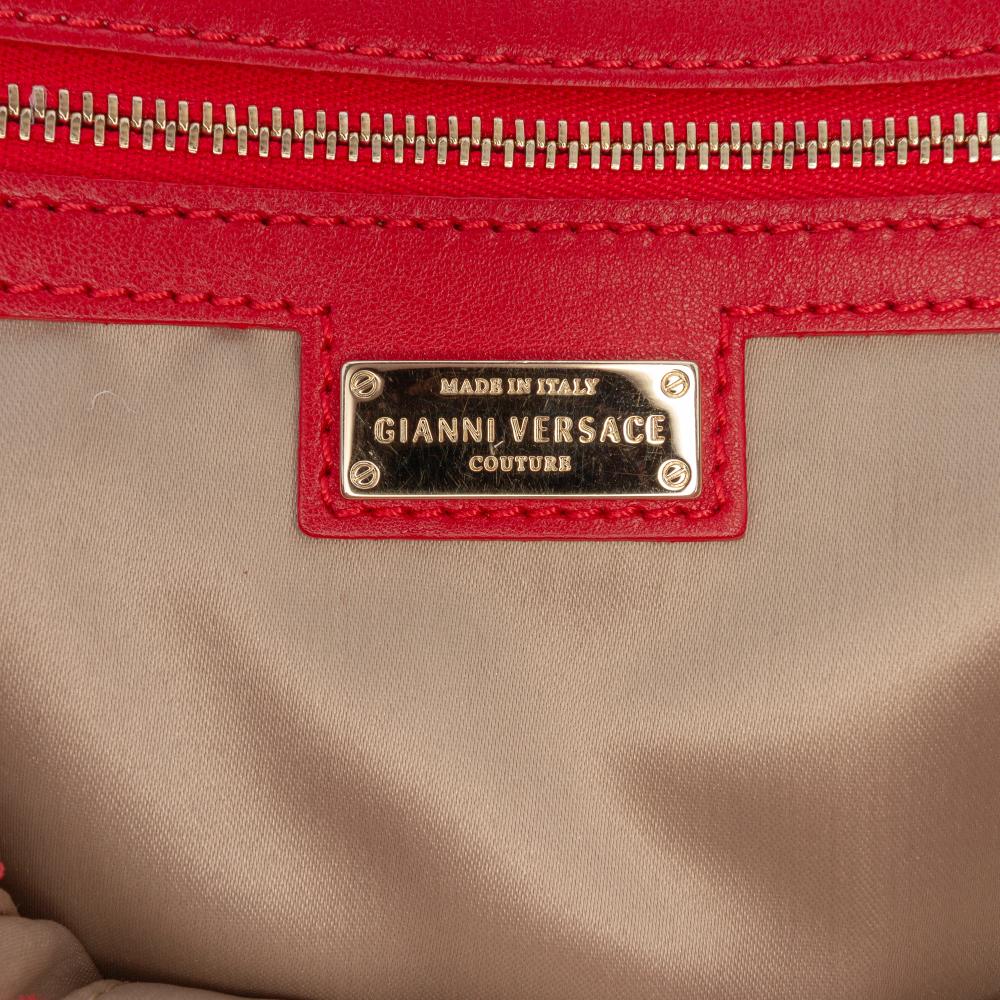 Versace B Versace Red Patent Leather Leather Patent Couture Shoulder Bag Italy