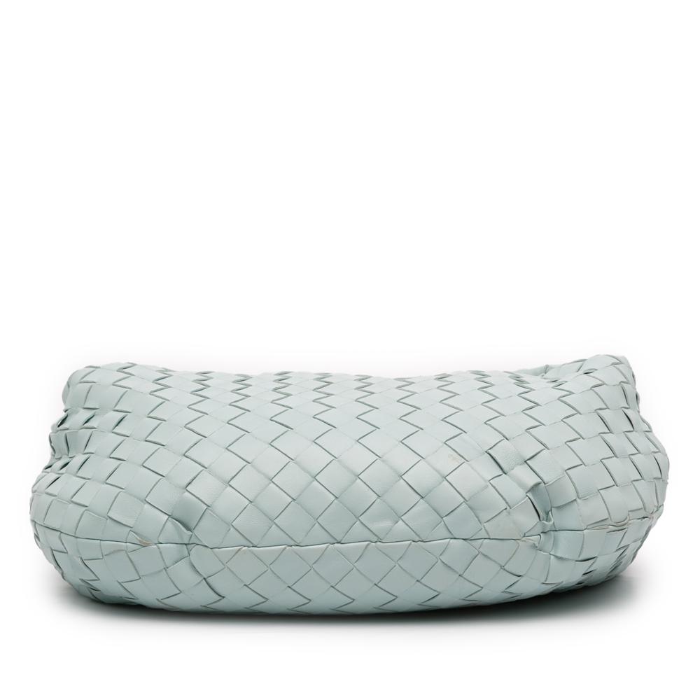Bottega Veneta AB Bottega Veneta Blue Light Blue Nappa Leather Leather Teen Nappa Intrecciato Jodie Italy