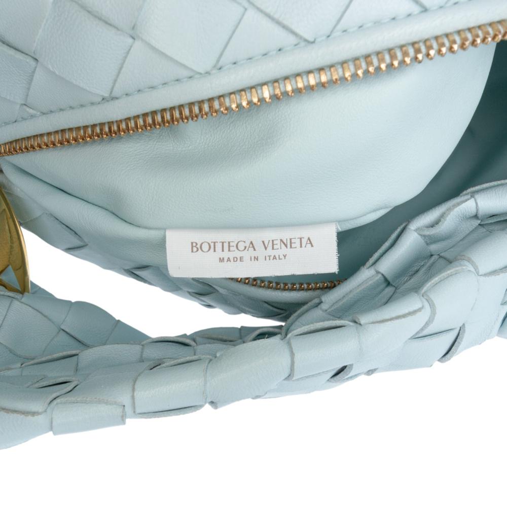 Bottega Veneta AB Bottega Veneta Blue Light Blue Nappa Leather Leather Teen Nappa Intrecciato Jodie Italy