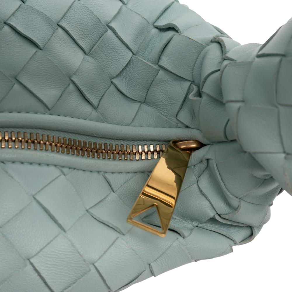Bottega Veneta AB Bottega Veneta Blue Light Blue Nappa Leather Leather Teen Nappa Intrecciato Jodie Italy