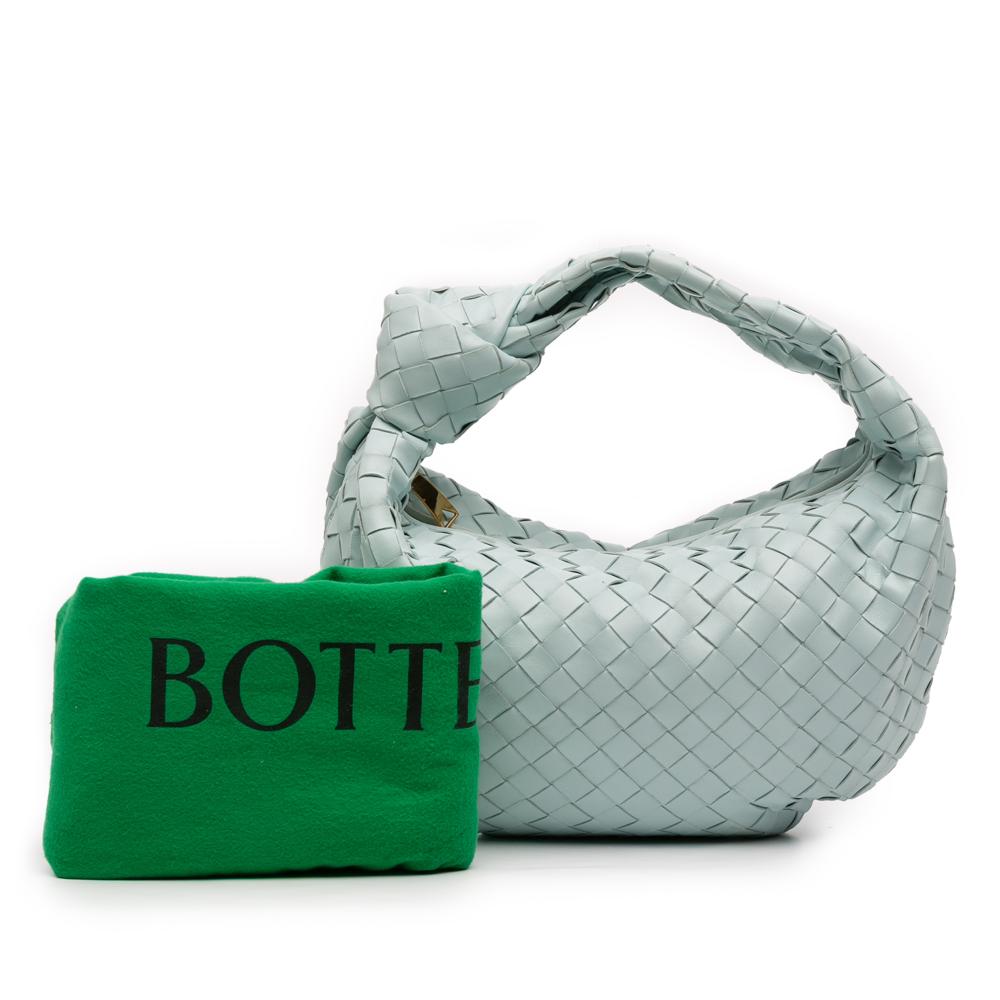 Bottega Veneta AB Bottega Veneta Blue Light Blue Nappa Leather Leather Teen Nappa Intrecciato Jodie Italy