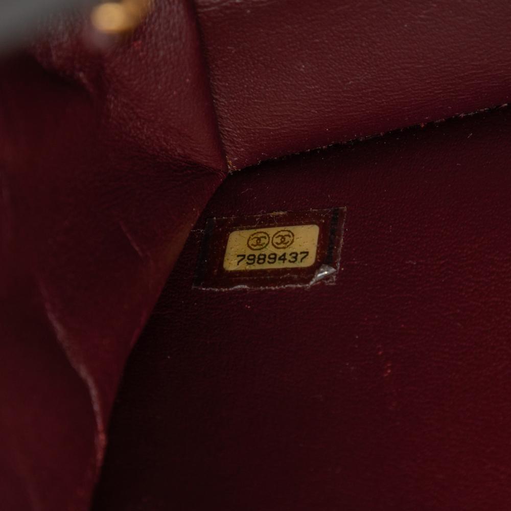 Chanel B Chanel Black Lambskin Leather Leather CC Quilted Lambskin Single Flap France