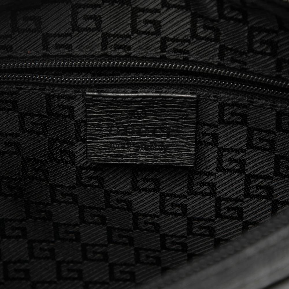 Gucci AB Gucci Black Calf Leather skin Shoulder Bag Italy