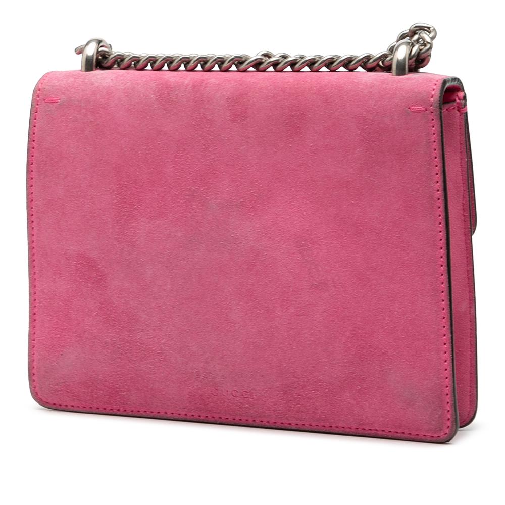 Gucci B Gucci Pink Suede Leather Small Dionysus Crossbody Italy