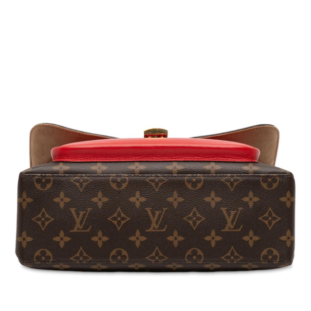 Louis Vuitton B Louis Vuitton Brown with Red Monogram Canvas Fabric Monogram Marignan France