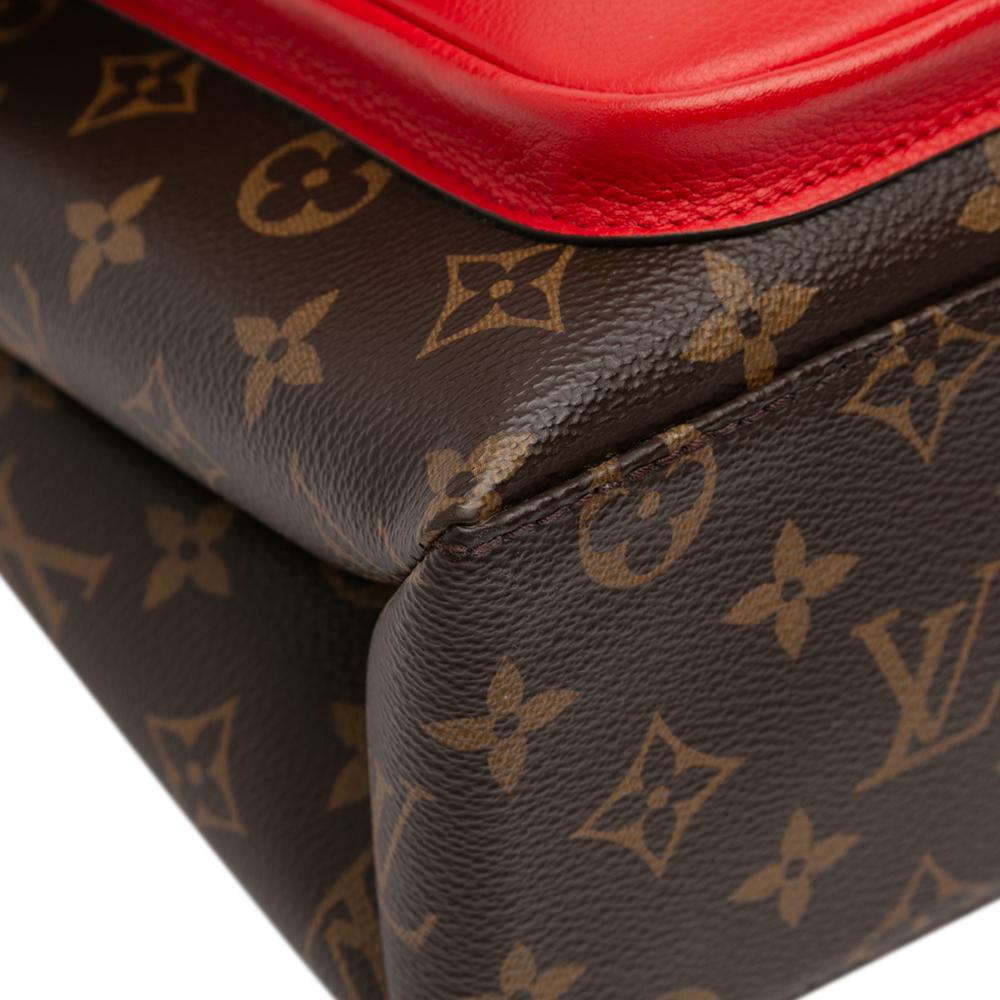 Louis Vuitton B Louis Vuitton Brown with Red Monogram Canvas Fabric Monogram Marignan France
