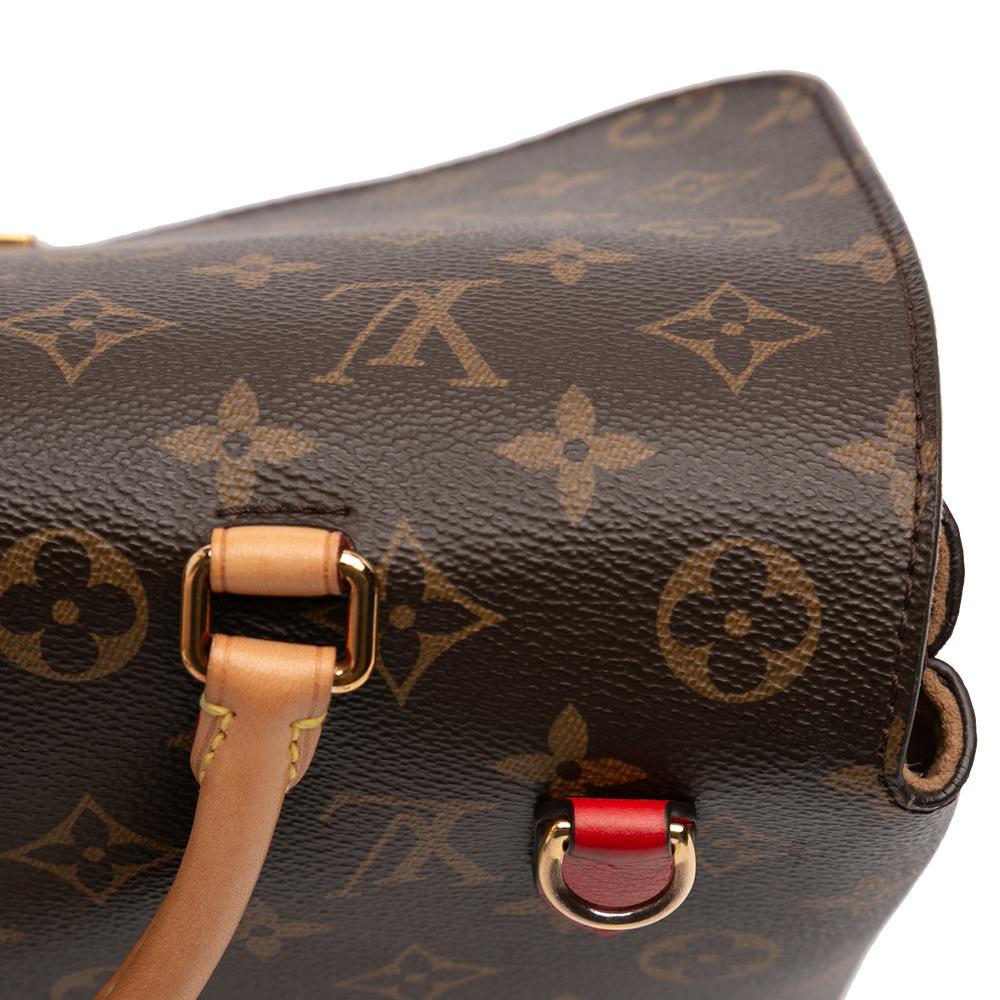 Louis Vuitton B Louis Vuitton Brown with Red Monogram Canvas Fabric Monogram Marignan France