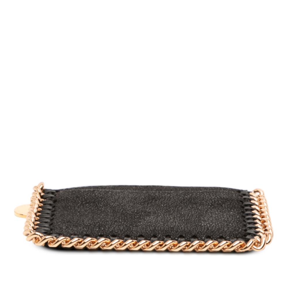 Stella McCartney AB Stella McCartney Black Polyester Fabric Falabella Shaggy Deer Card Holder Italy