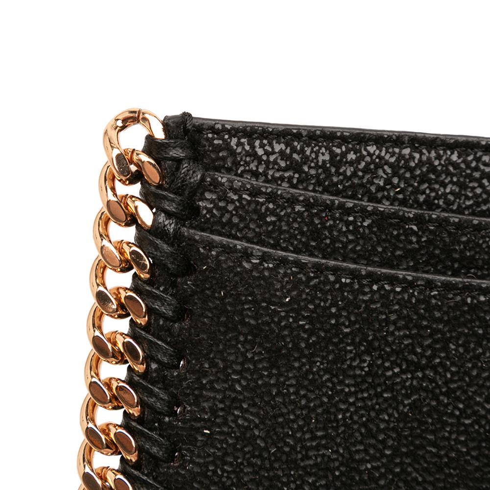 Stella McCartney AB Stella McCartney Black Polyester Fabric Falabella Shaggy Deer Card Holder Italy
