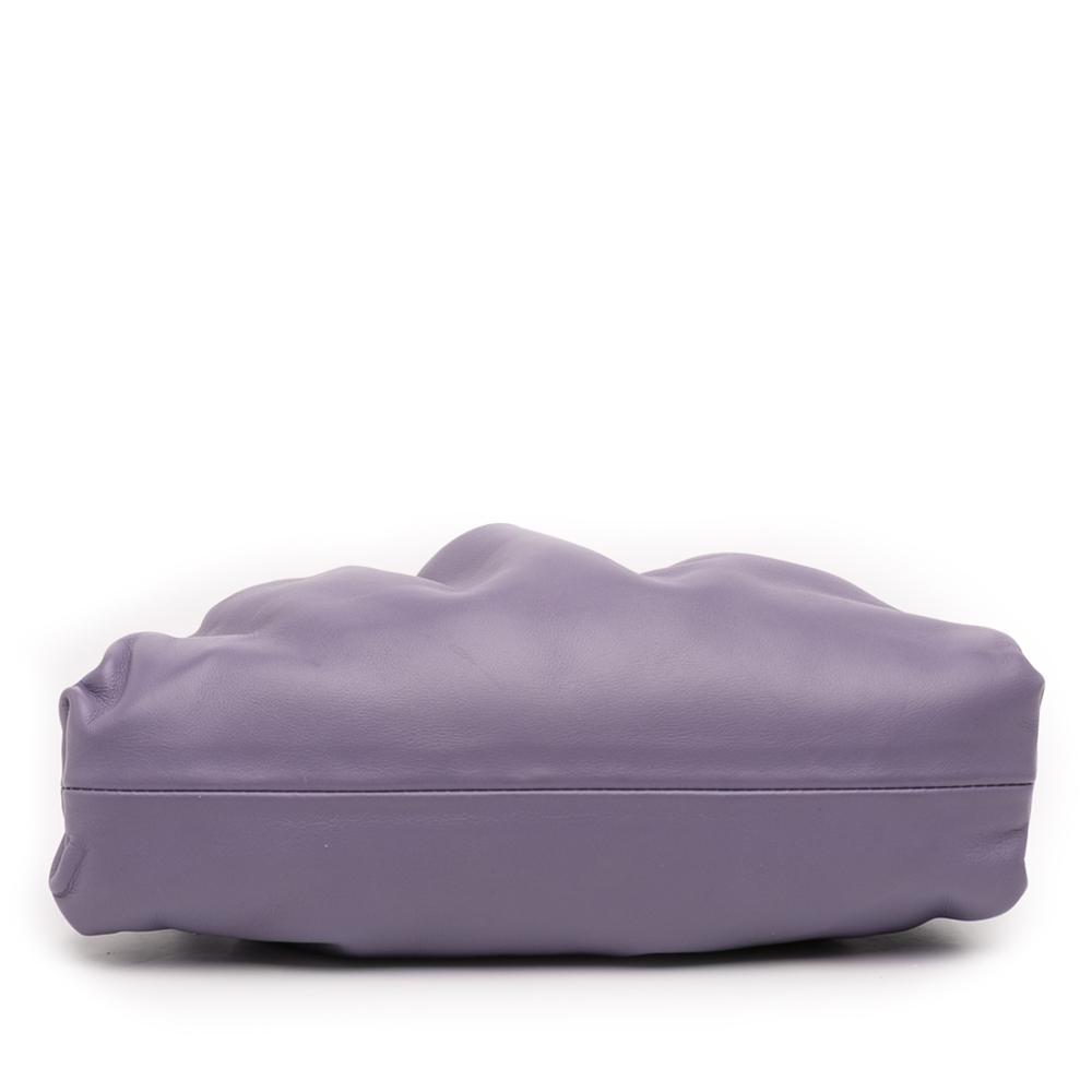 Bottega Veneta AB Bottega Veneta Purple Lambskin Leather Leather Lambskin The Mini Pouch Crossbody Italy