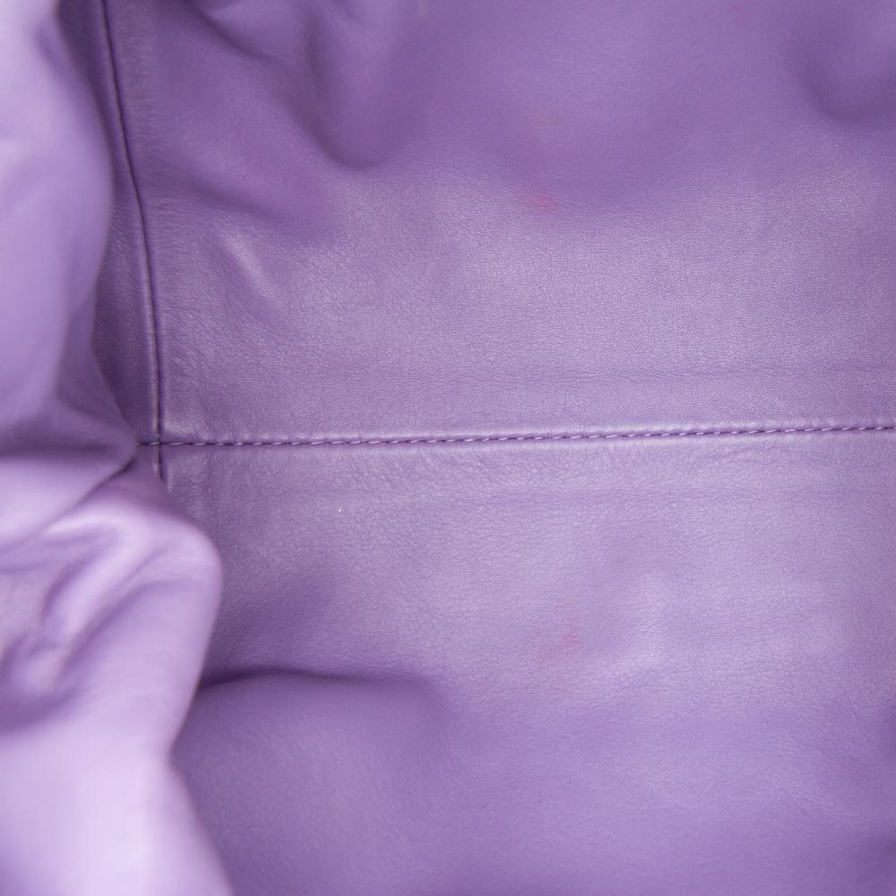 Bottega Veneta AB Bottega Veneta Purple Lambskin Leather Leather Lambskin The Mini Pouch Crossbody Italy