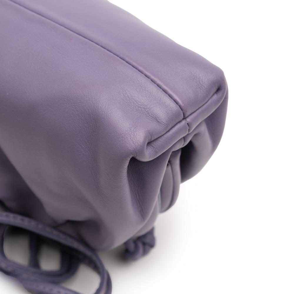 Bottega Veneta AB Bottega Veneta Purple Lambskin Leather Leather Lambskin The Mini Pouch Crossbody Italy