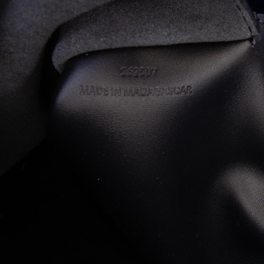 Loewe AB LOEWE Blue Raffia Natural Material Medium Font Tote Madagascar