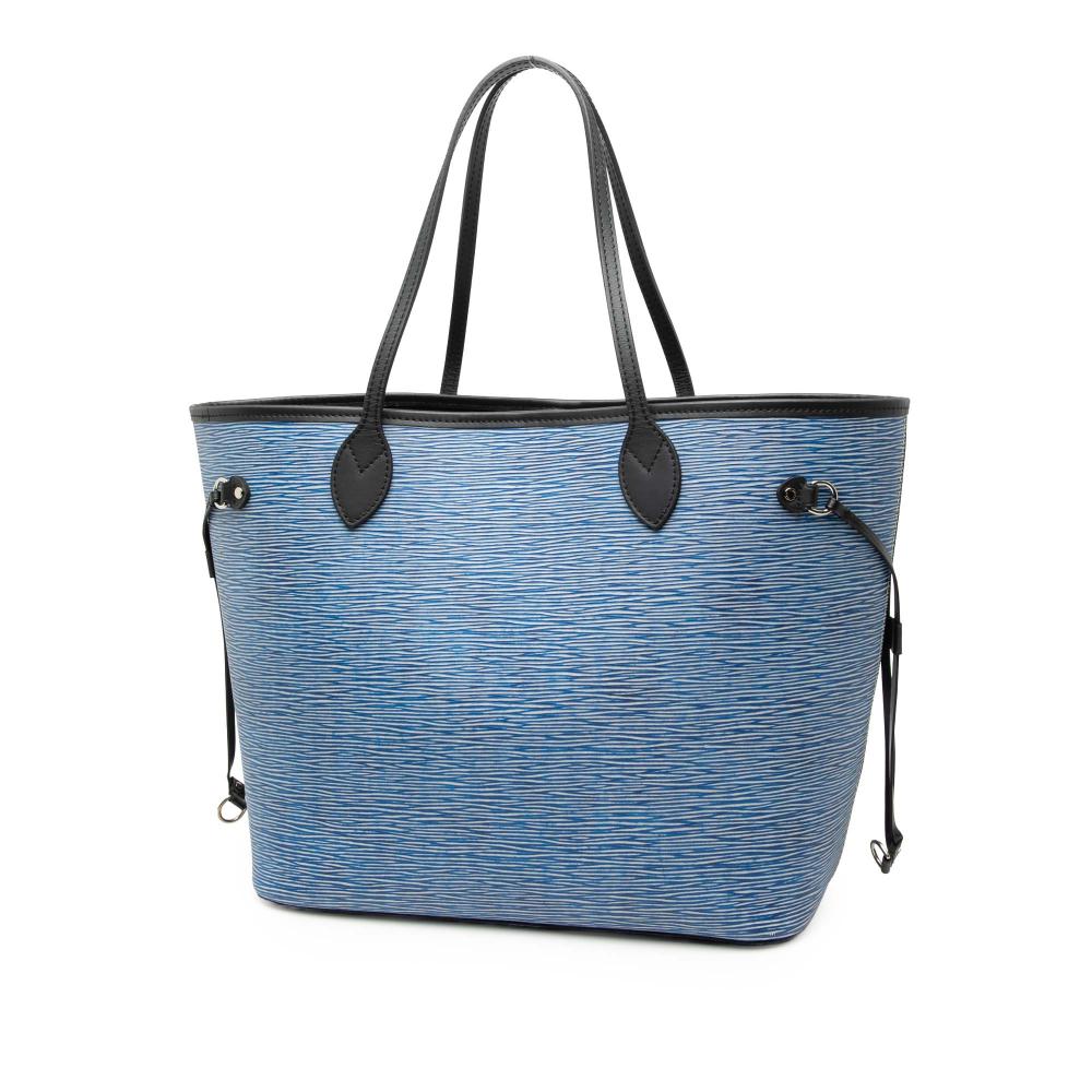 Louis Vuitton B Louis Vuitton Blue with Black Epi Leather Leather Epi Denim Neverfull MM Spain