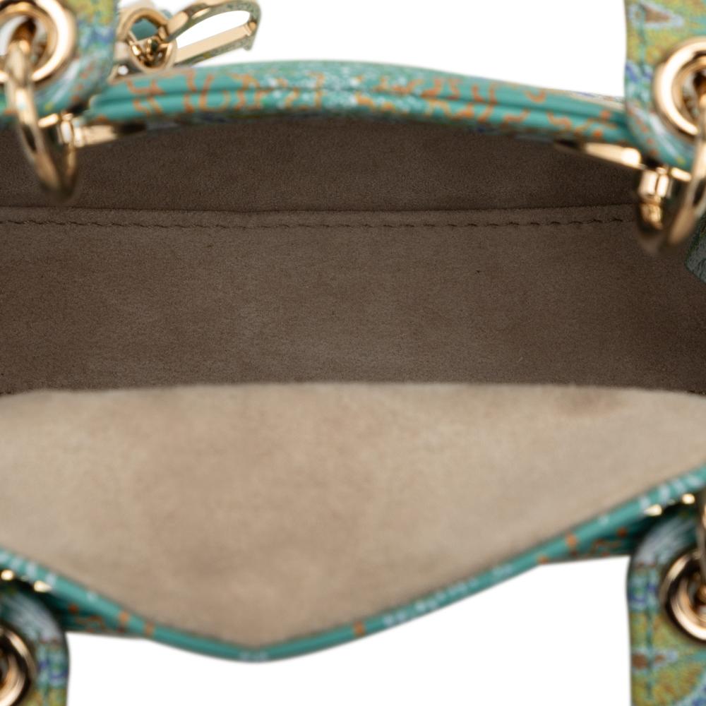 Christian Dior AB Dior Green Light Green Calf Leather Micro skin In Lights Lady Dior Italy