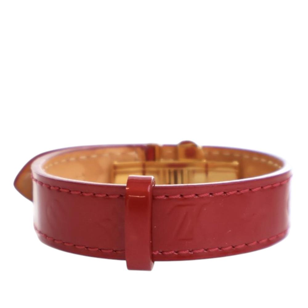 Louis Vuitton AB Louis Vuitton Red Vernis Leather Leather Monogram Vernis Bloom It Bracelet 17 Spain