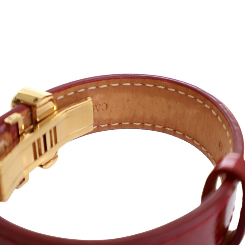Louis Vuitton AB Louis Vuitton Red Vernis Leather Leather Monogram Vernis Bloom It Bracelet 17 Spain