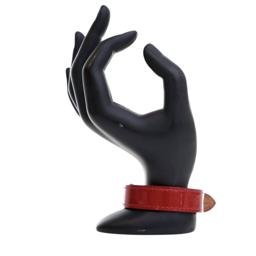 Louis Vuitton AB Louis Vuitton Red Vernis Leather Leather Monogram Vernis Bloom It Bracelet 17 Spain