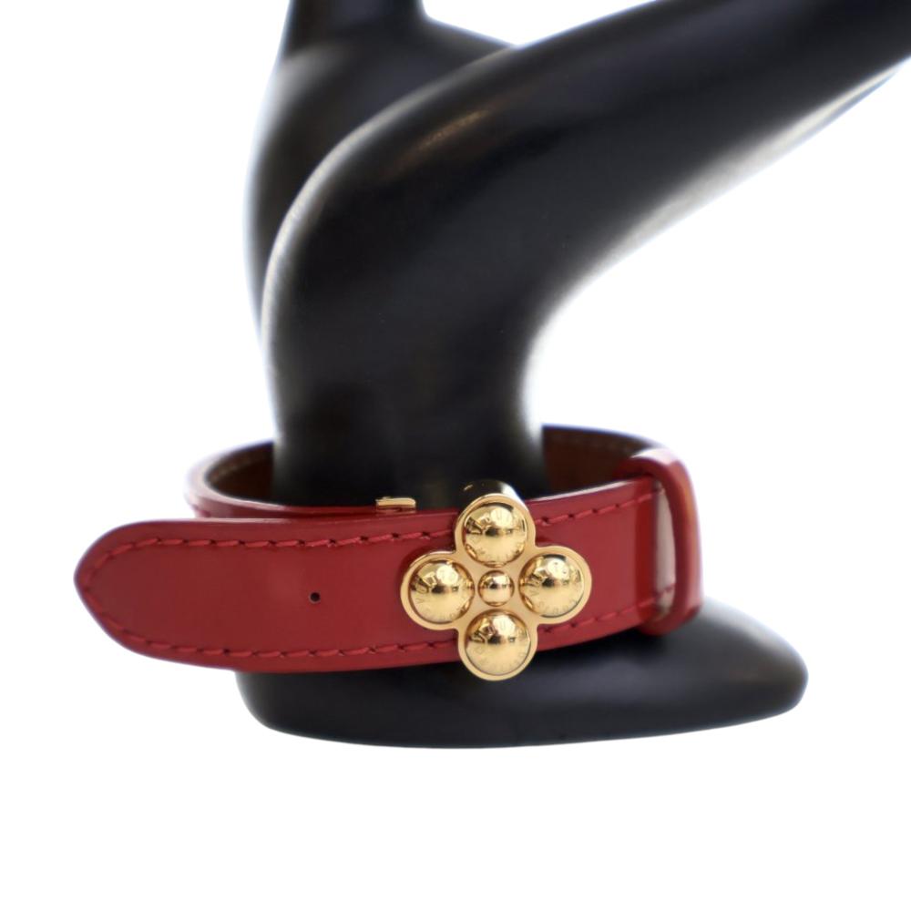 Louis Vuitton AB Louis Vuitton Red Vernis Leather Leather Monogram Vernis Bloom It Bracelet 17 Spain