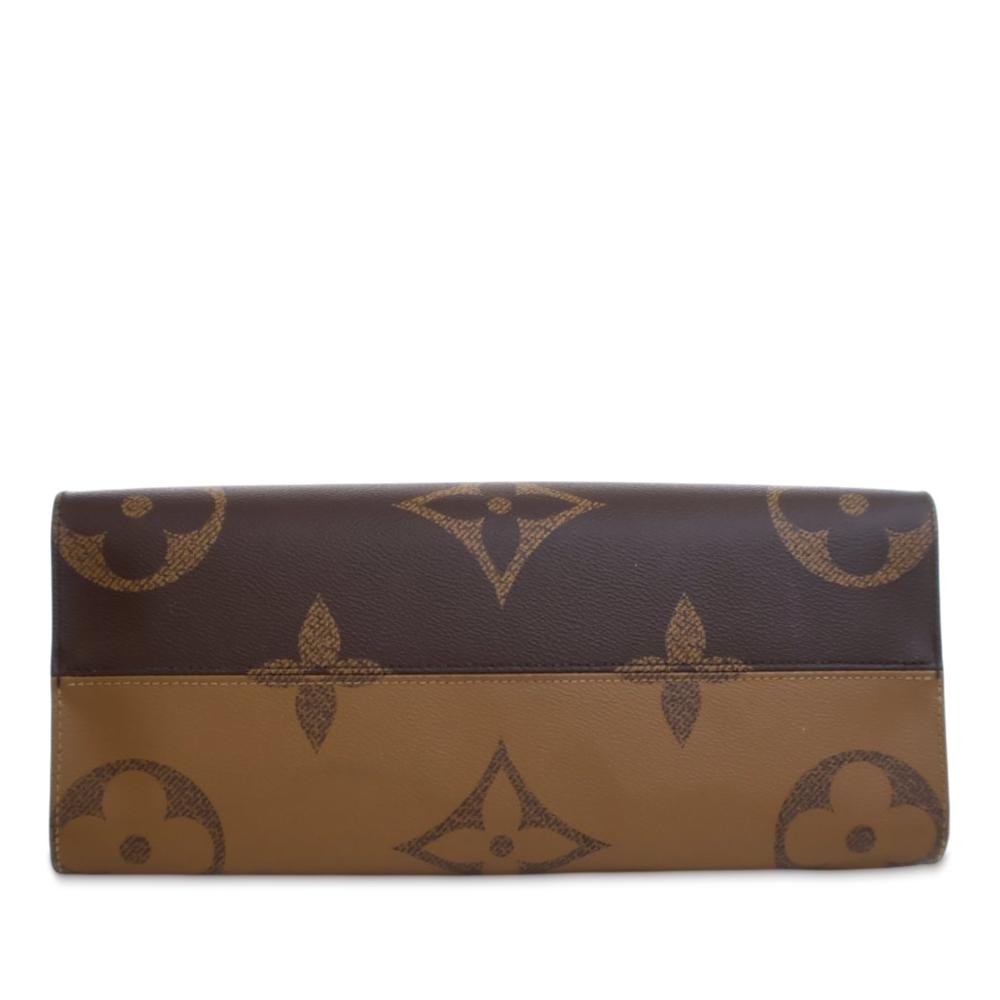 Louis Vuitton AB Louis Vuitton Brown Monogram Canvas Fabric Monogram Reverse Giant OnTheGo MM France