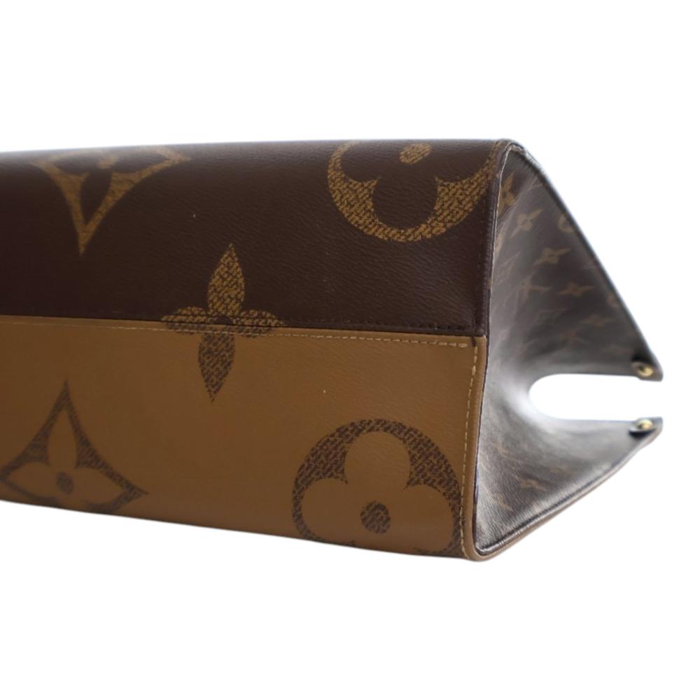 Louis Vuitton AB Louis Vuitton Brown Monogram Canvas Fabric Monogram Reverse Giant OnTheGo MM France