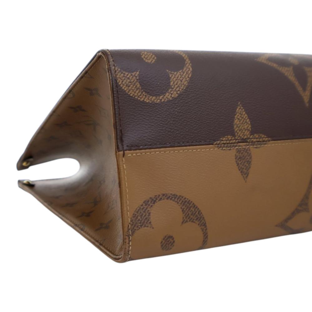 Louis Vuitton AB Louis Vuitton Brown Monogram Canvas Fabric Monogram Reverse Giant OnTheGo MM France