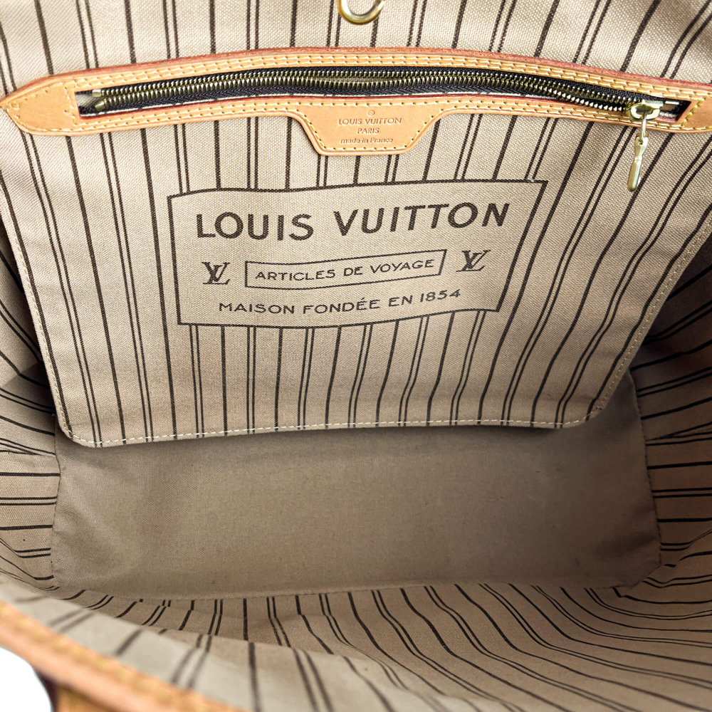 Louis Vuitton Neverfull MM Canvas Game On Shopper Shoulder Bag Brown