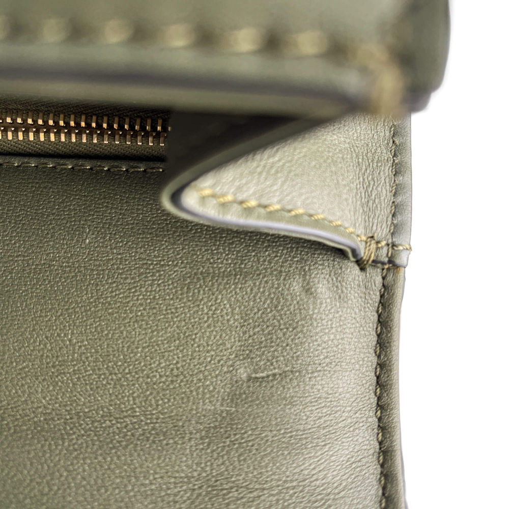 Valentino Rockstud Glam Lock Small Calfskin Leather Flap Shoulder Bag Military Green