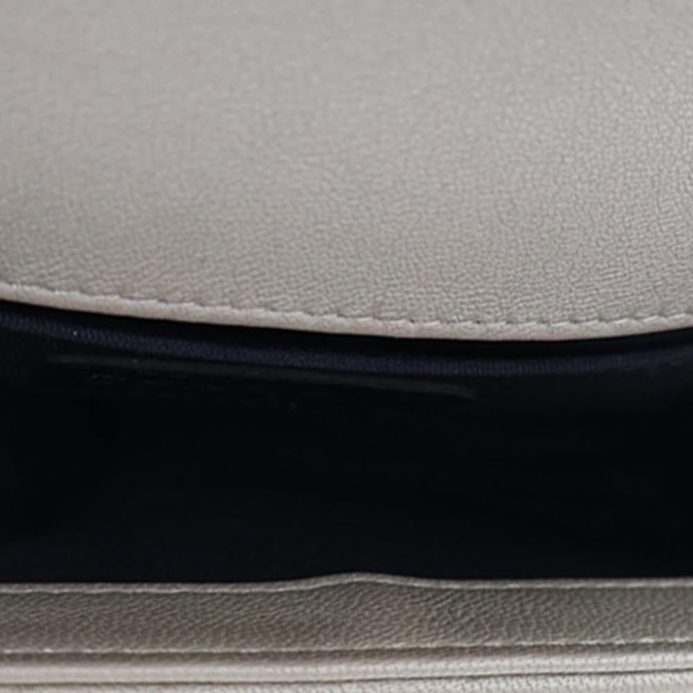 Chanel AB Chanel Gold Light Gold Lambskin Leather Leather Small Scaled Lambskin Boy Flap Italy