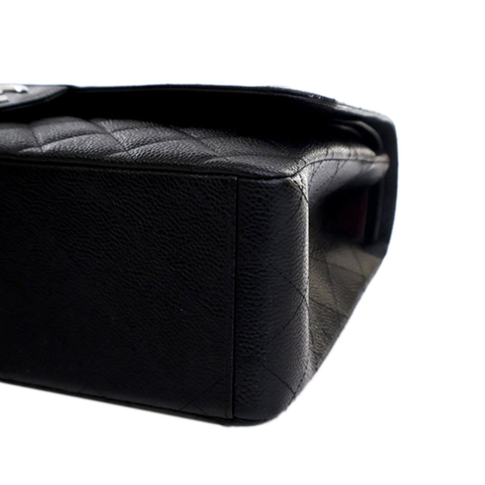 Chanel AB Chanel Black Caviar Leather Leather Maxi Classic Caviar Double Flap France