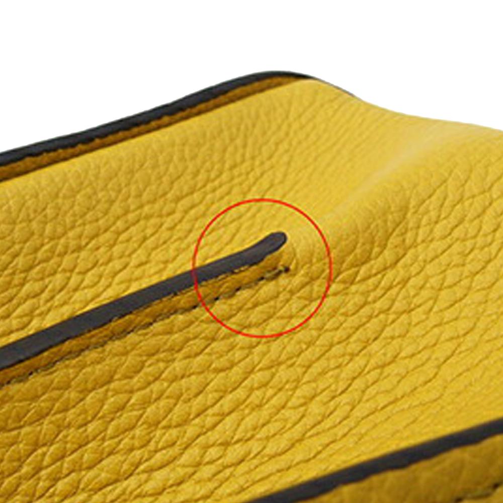 Ferragamo B Ferragamo Yellow Calf Leather skin Gancini Margot Top Handle Bag Italy