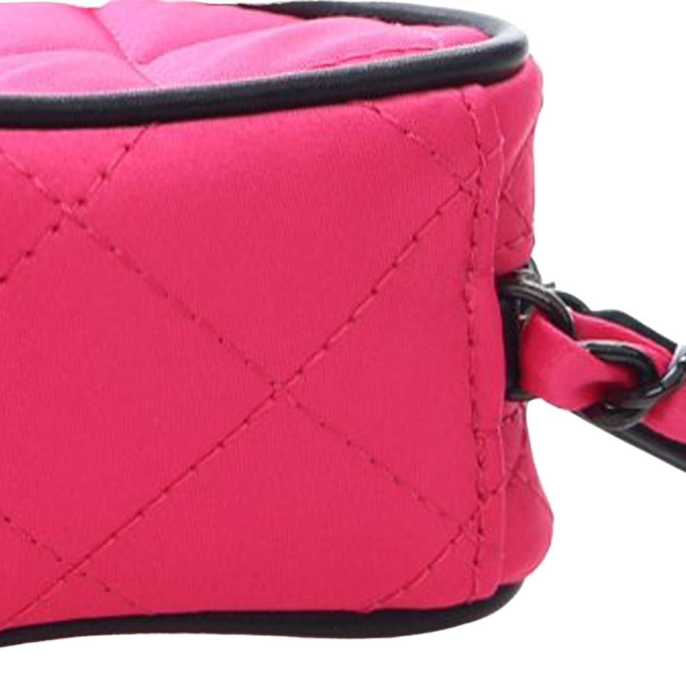Chanel AB Chanel Pink Satin Fabric Quilted Walk Of Fame Star Crossbody France