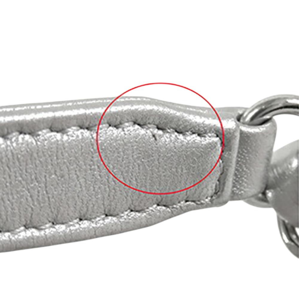 Chanel AB Chanel Silver Caviar Leather Leather Medium Caviar CC Filigree Vanity Case Italy