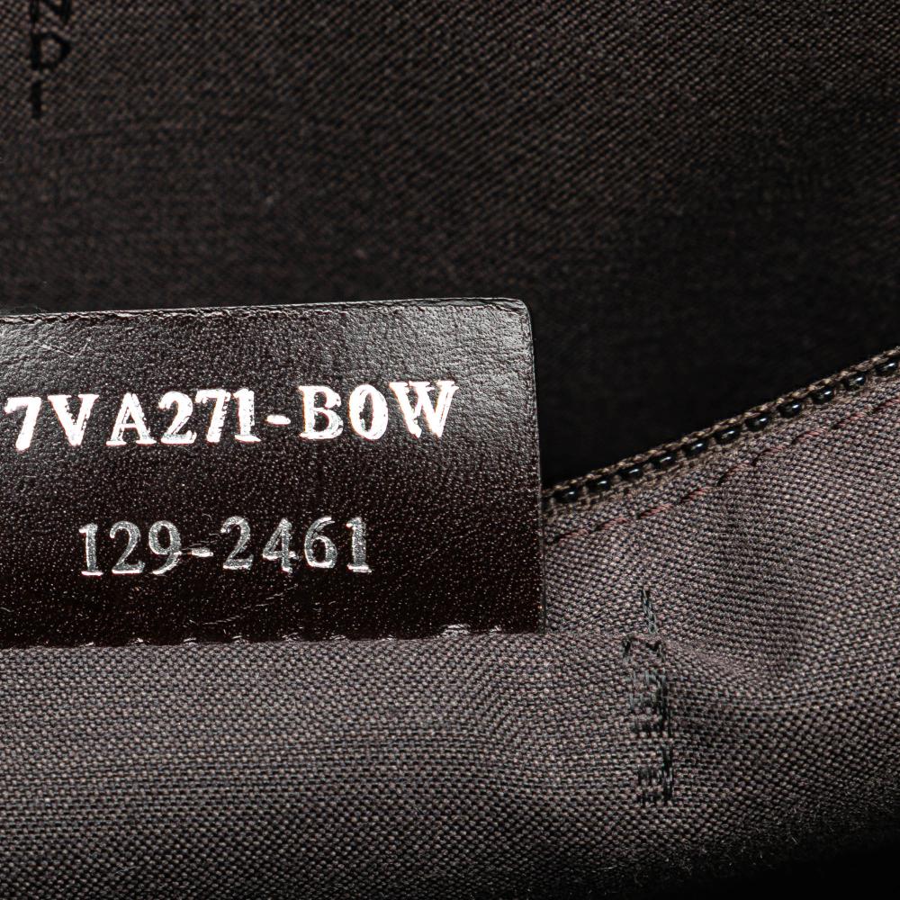 Fendi B Fendi Brown Coated Canvas Fabric Zucca Spalmati Tote Italy