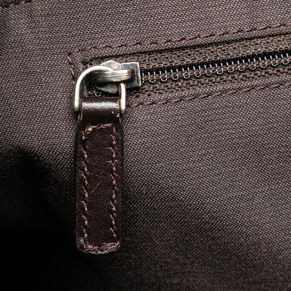 Fendi B Fendi Brown Coated Canvas Fabric Zucca Spalmati Tote Italy