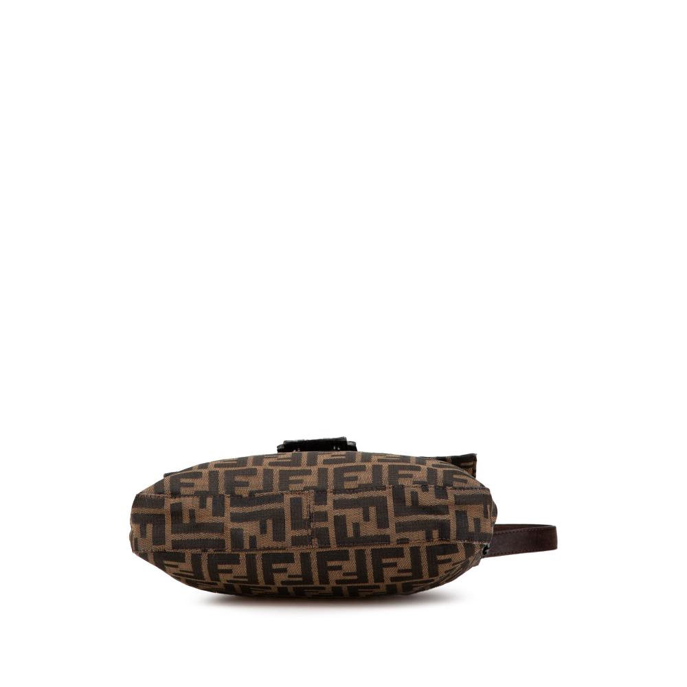 Fendi B Fendi Brown Canvas Fabric Zucca Shoulder Bag Italy