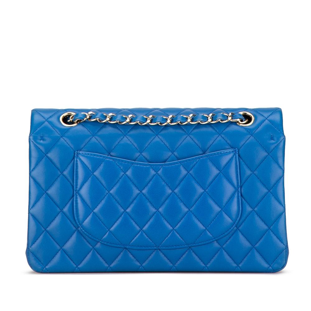Chanel B Chanel Blue Lambskin Leather Leather Medium Classic Lambskin Double Flap France