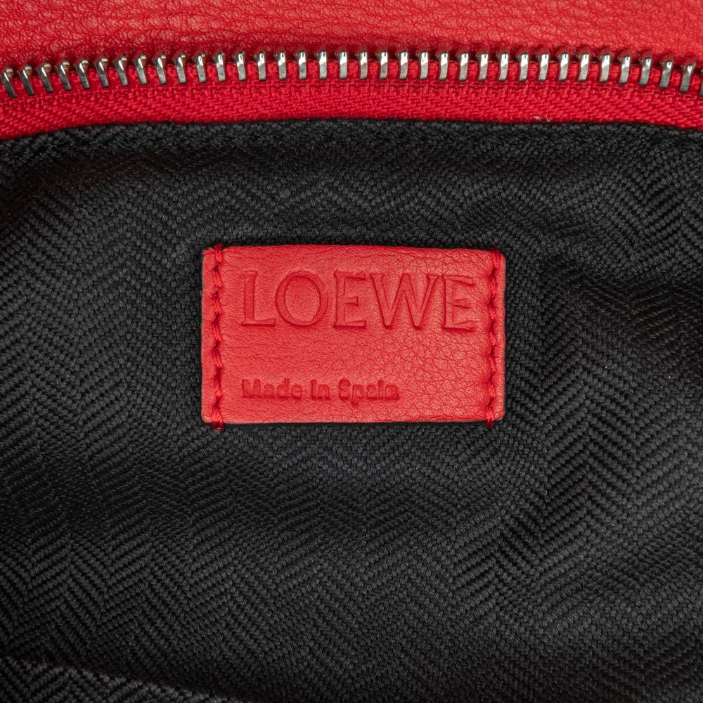 Loewe B LOEWE Red with Blue Calf Leather Small Bicolor skin Puzzle Satchel Spain