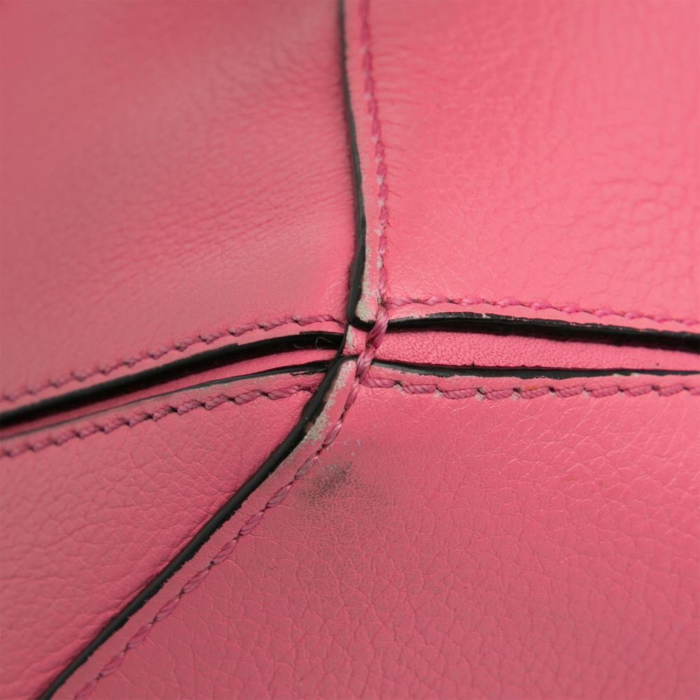 Loewe AB LOEWE Pink Calf Leather Mini skin Puzzle Satchel Spain