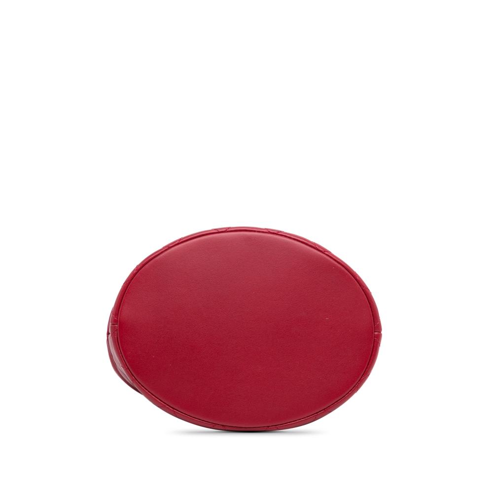 Chanel B Chanel Red Calf Leather skin Boy Bucket Bag France